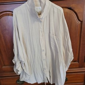 American eagle gauzy oversized shirt